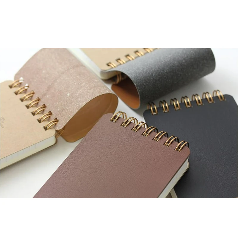 HK sticky note, ring memo, texture, dark brown