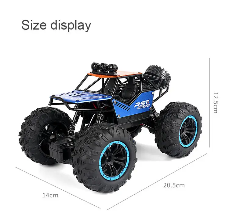 Недорогой 1:18 сплав RC автомобиль 20 км/ч 4WD пульт дистанционного управления высокоскоростной 2 4 ГГц Электрический монстр грузовик