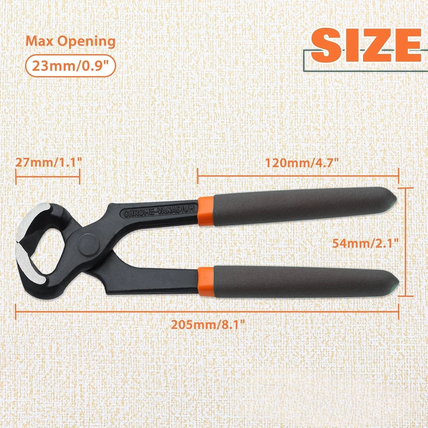 Peaktop  End Cutting Pliers 8 Inch Nail Puller Pliers Carpenter Pliers
