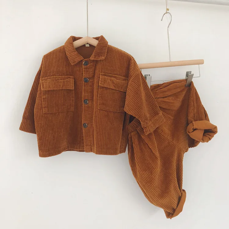 Boys and Girls Twist Knit Sweater Long Sleeve Cardigan + Shorts for Infants 2