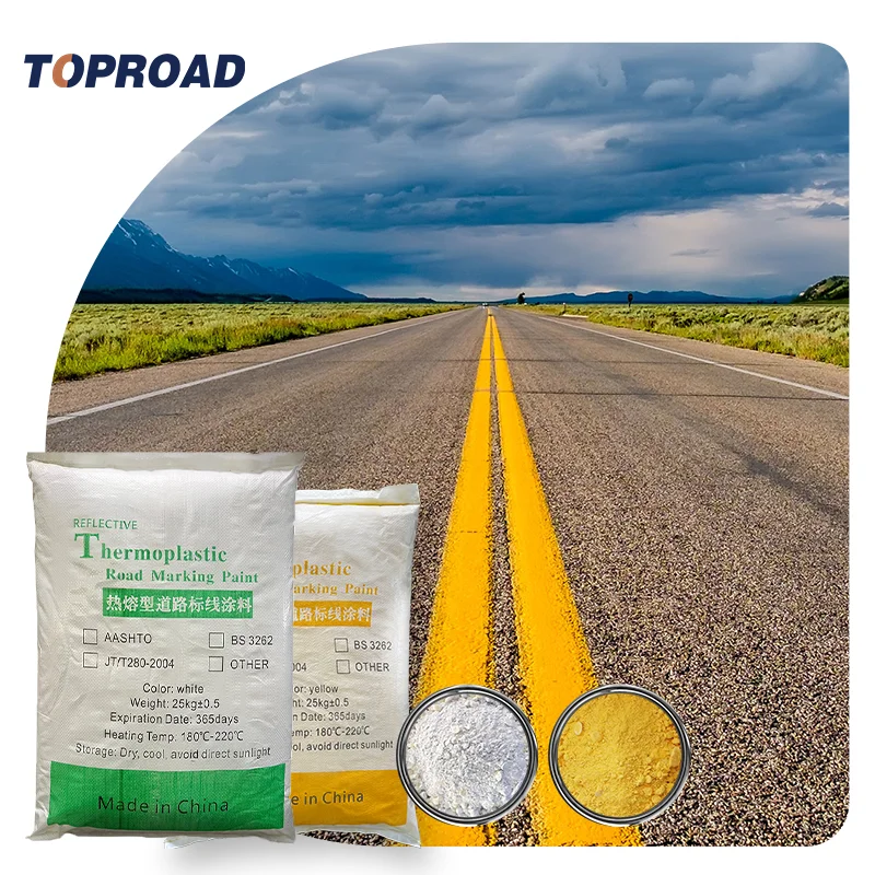 Durable And Long-Lasting Reflective White And Yellow Thermoplastic Road Marking Powder Paints For Traffic Lines
