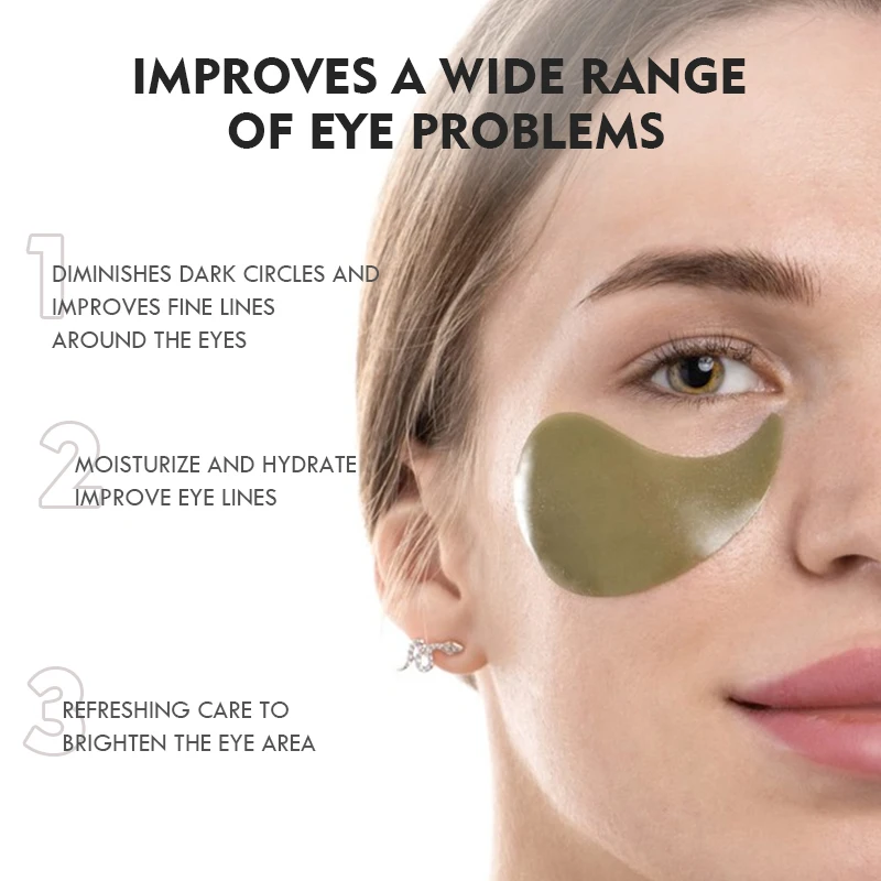Pudaier Wholesale Seaweed Eye Mask with Collagen Anti-Aging Skincare Under Eye Gel Patches Lighten Eye Lines Private Label