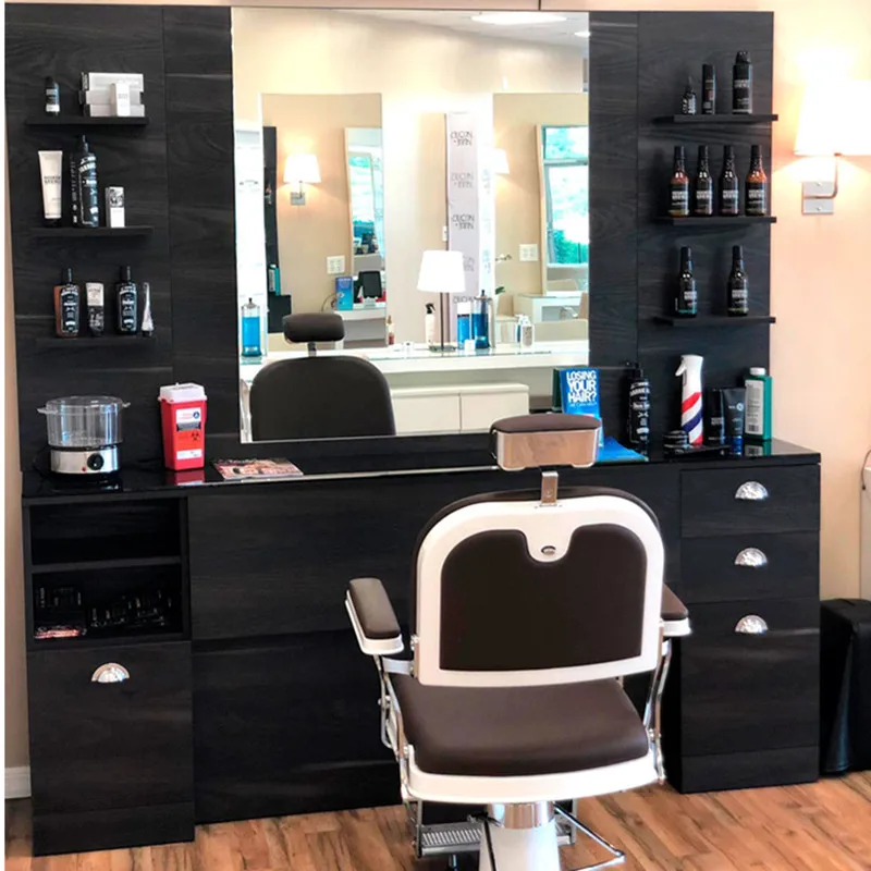 barber shop station salon mirror and station