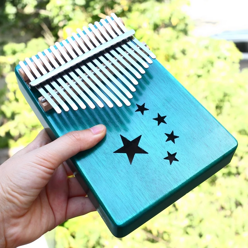 
2020 hot sale High Quality Musical Instruments Kalimba 17 Key Mini Mahogany wood Likembe Thumb Piano 