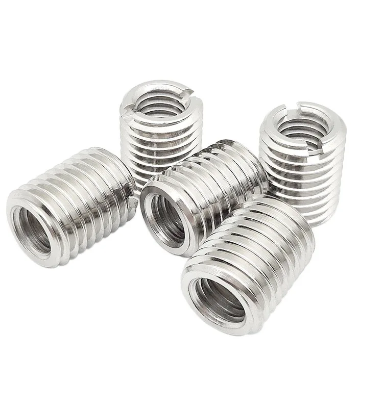 Carbon Steel Locking ensat threaded bushing Stainless Steel Slotted Self Tapping Thread Insert For Thread Repair