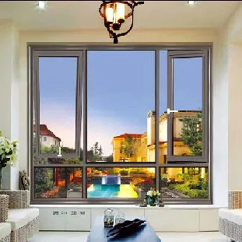 Attractive prize interior shutters aluminium awning windows tempered glass windproof awning windows for residential