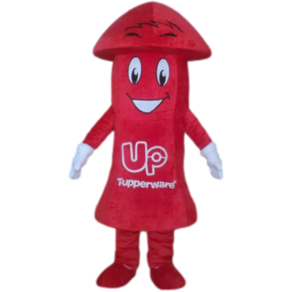 Custom foam red and green mushroom mascot costumes for advertising show
