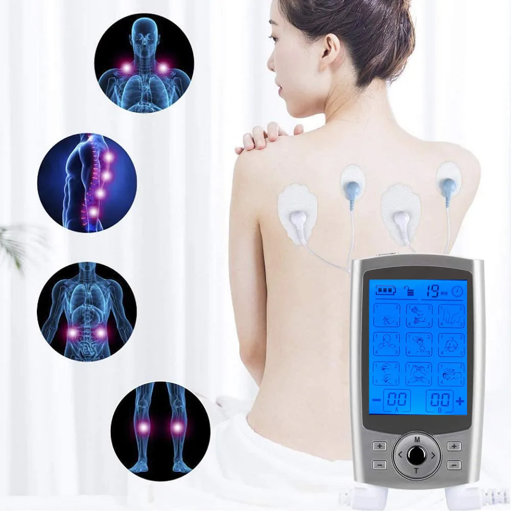 New product 24 modes tens ems physiotherapy pulse acupuncture body massager patch muscle massage instrument