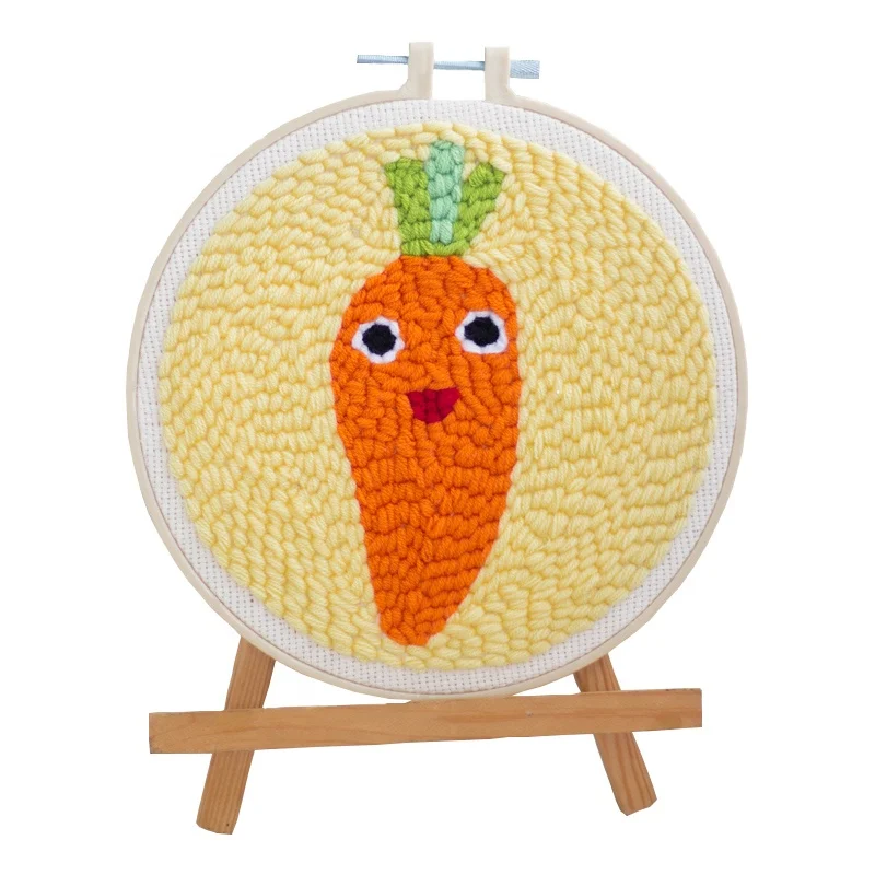 
art diy punch needle kit for home decoration hand knitting 