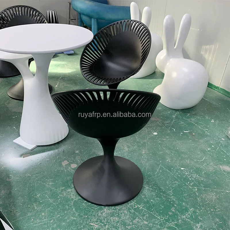 Irregular Furniture Design Fiberglass Modern Cafe Table Round Interior Outdoor