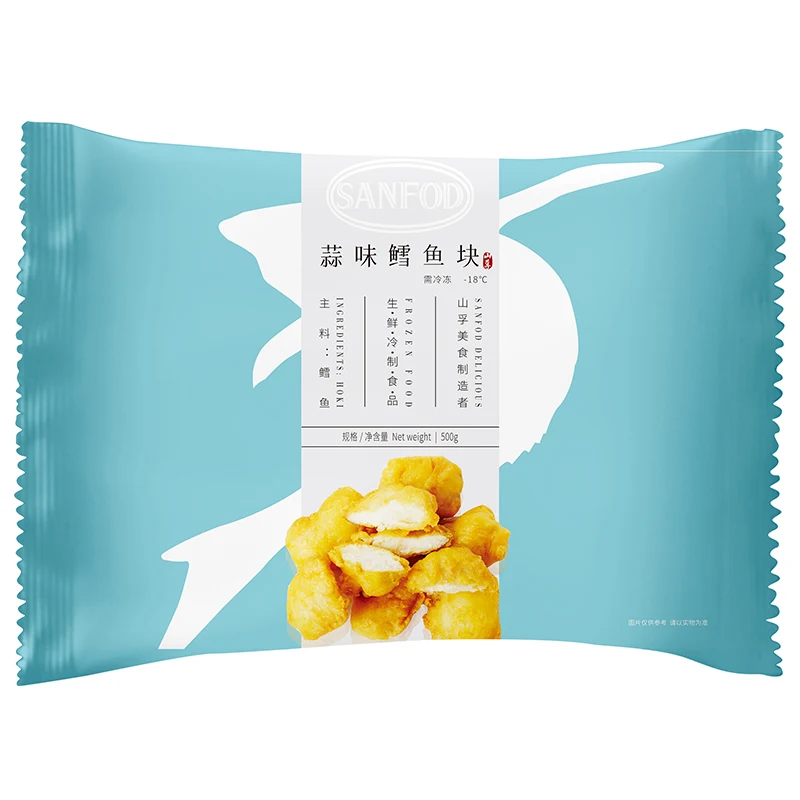 Garlic-Flavored Frozen Fried Fish Ball Crunchy Battered Halal Fish Ball