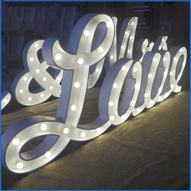 Wholesale Stainless steel Lights Marquee Letter 4ft Led Big Numbers Giant Light Up Letters Led Marquee Love Letters