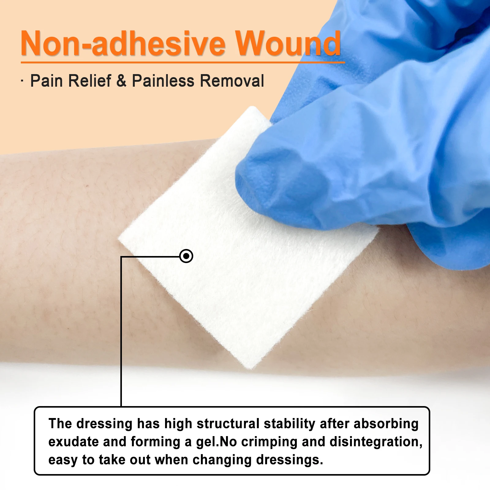 Risenmed Natural Health Wholesale High Absorbency Functional Promote Healing Sterile  Calcium Alginate Wound Dressing