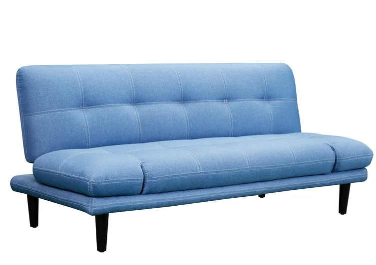 Blue Fabric Small Furniture Convertible Sofa Bed Modern Living Room Sofa Corner Sofa Living Room Furniture,three Seat 108 Sets