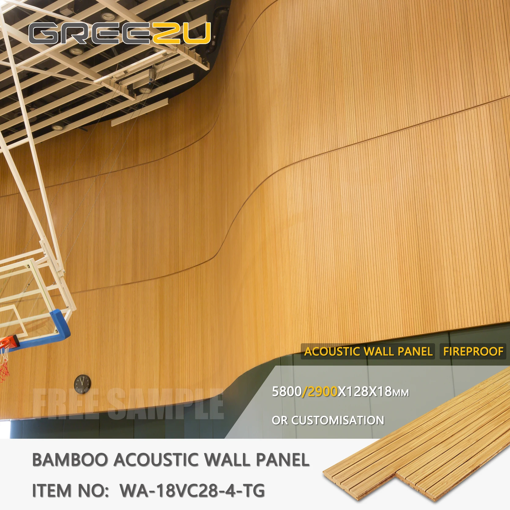 Bamboo perforated acoustic wall panels Honeycomb sound proof wood wall panels panneaux muraux insonoriss