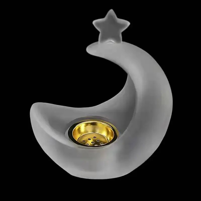 Latest  middle east   style crystal  moon   incense burner   for ramadan gifts  home decoration wedding hotel
