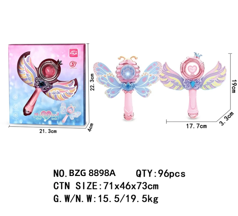 2023 New  electric plastic kids toys with light and music flash light fairy stick butterfly led flashing magic wand toys