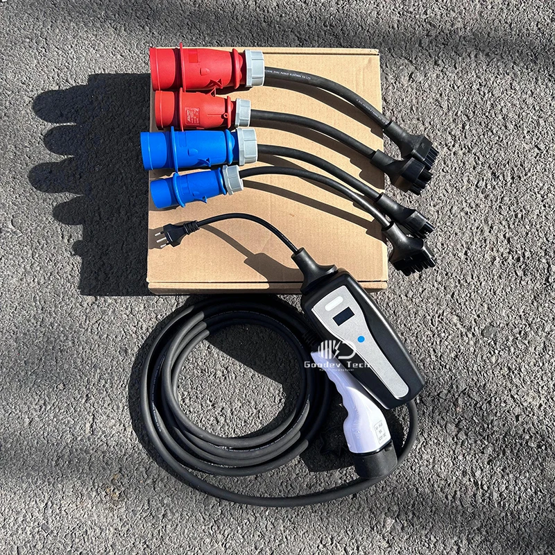 Home Portable Tesla Mobile AC EV Fast Car Charger Cable 7kw 11kw 22kw 32A 16A Type 2 1 With Optional Plugs