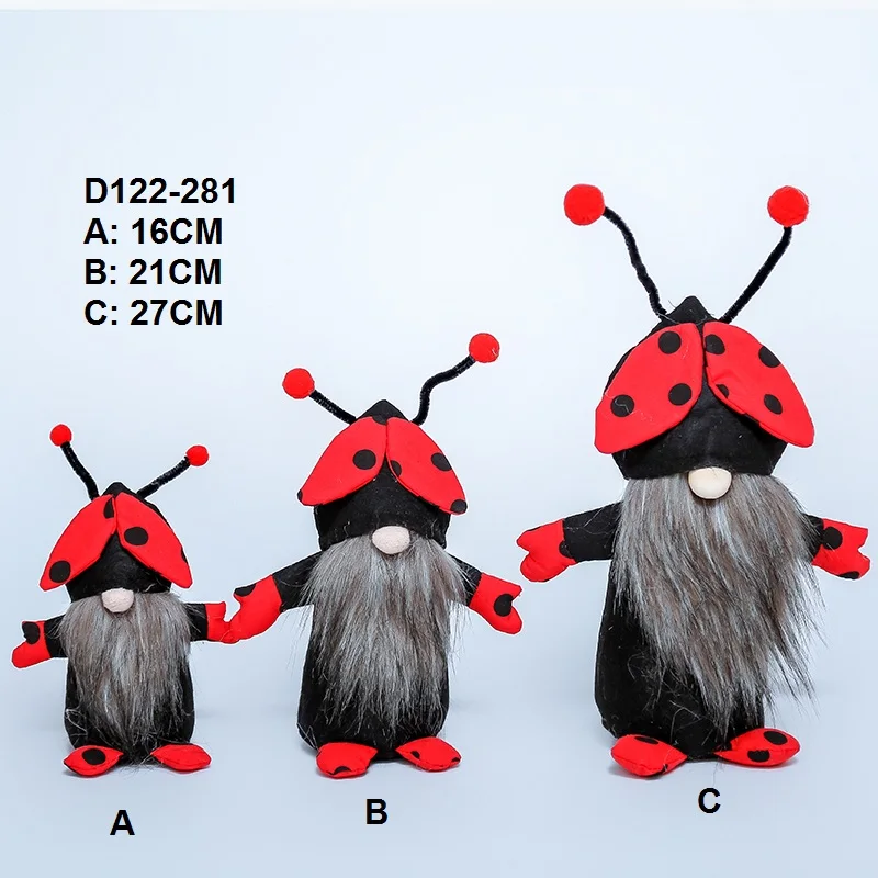 World Bee Day Faceless Doll Ornaments Handmade Sunflower Gnome Doll Decorations Coccinella Septempunctata Honeybee Gift