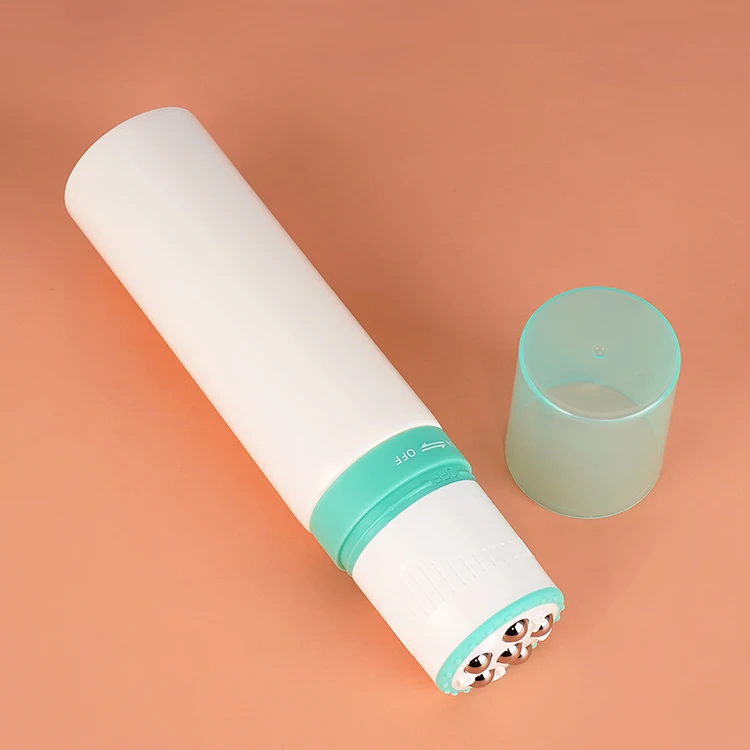 120ml PE Cosmetic Plastic Packaging Body Massage Lotion Roller Tube Skincare Container Tube With 6 Roller Ball Applicator