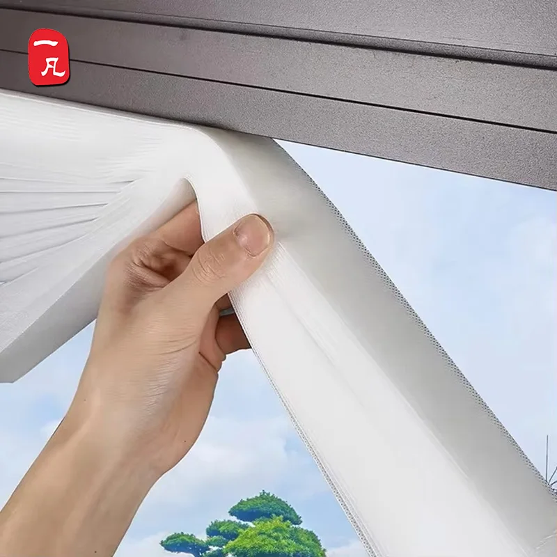 Factory Direct Self-Adhesive Pleated Non-Woven Paper Blinds Shades for Windows Home Use Woven