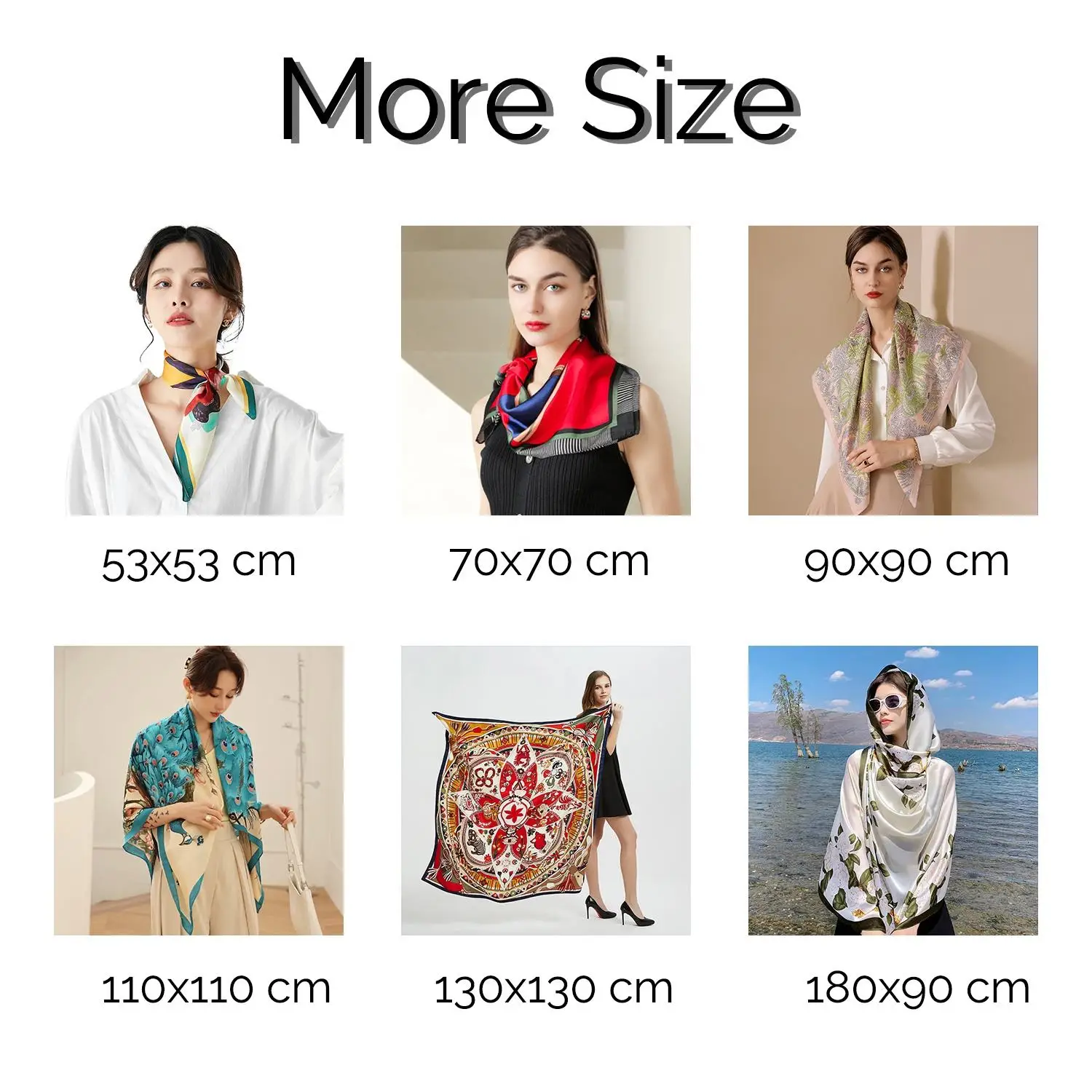 2023 Wholesale Fashion Foulard Luxury Brand Custom Digital Printing Square Silky Scarves Women 90x90cm Bandana Scarf