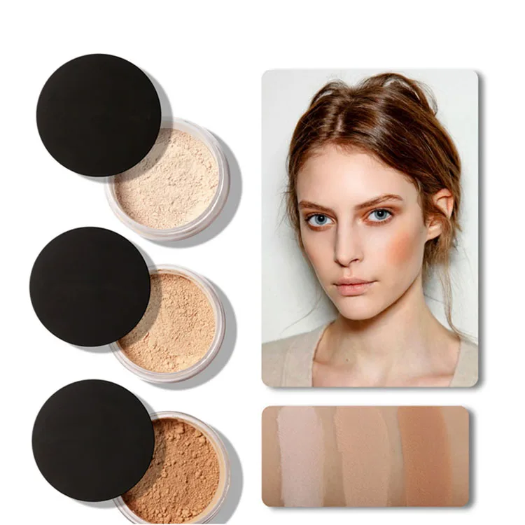 Private Label Vegan Dark Skin Cosmetics Makeup Smooth Loose Setting Powder Translucent Face Powder