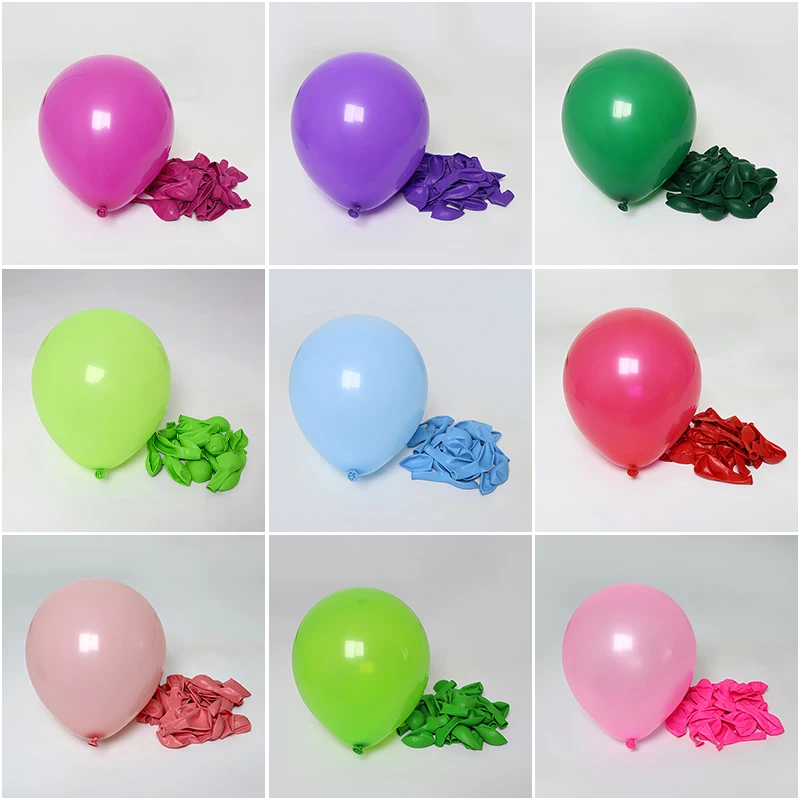 Factory Wholesale 9 inch 100 pcs Package Latex biodegradable Helium Quality matte Balloons for Party Decoration