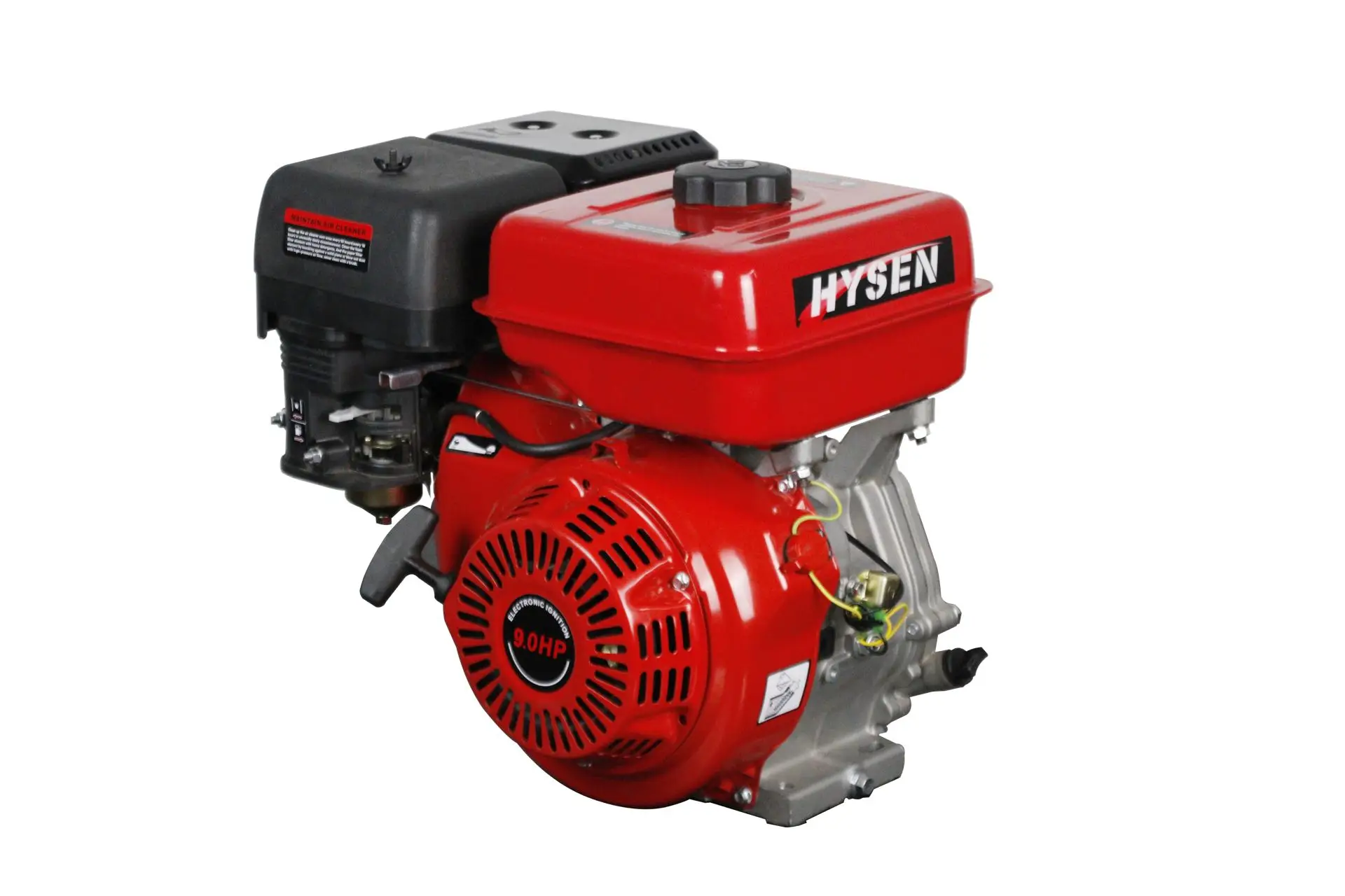 The 177F air-cooled four-stroke single cylinder gasoline engine has 9 horsepower