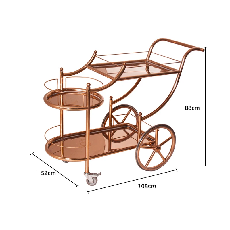 Металлическая тележка для ресторанов из нержавеющей стали