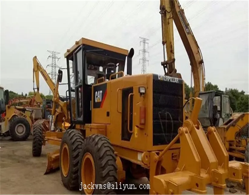 подержанный мотор грейдер Знаменитый бренд Caterpiller 140H с запасными частями для