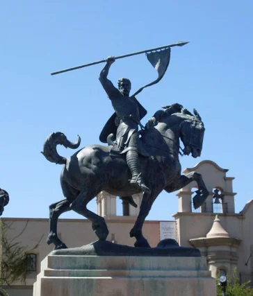 Classic Bronze Warrior Sculpture Antique large riding jumping horse with warrior metal bronze soldier knight statues