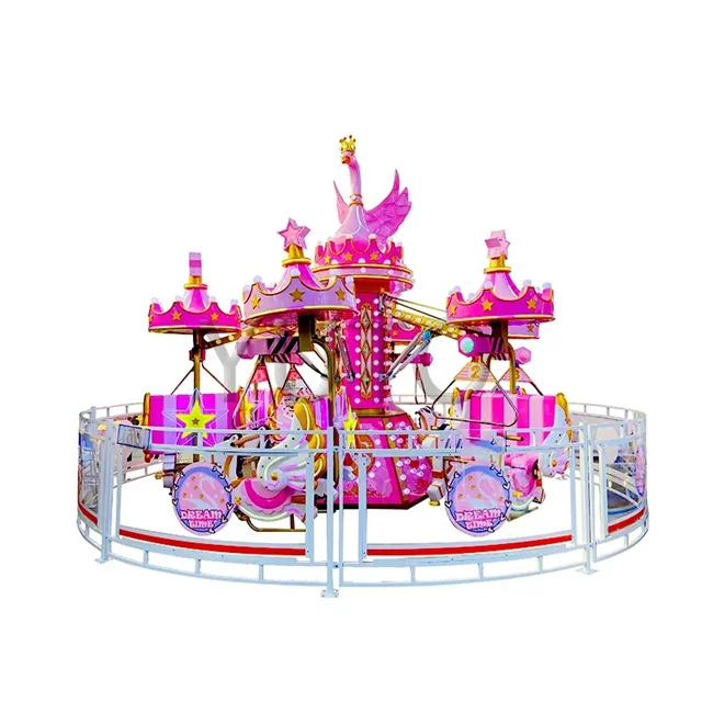 Family Games Little Swan Theme Indoor/Outdoor Amusement Park Rides Self-Controls Bee Attractions Garden Use