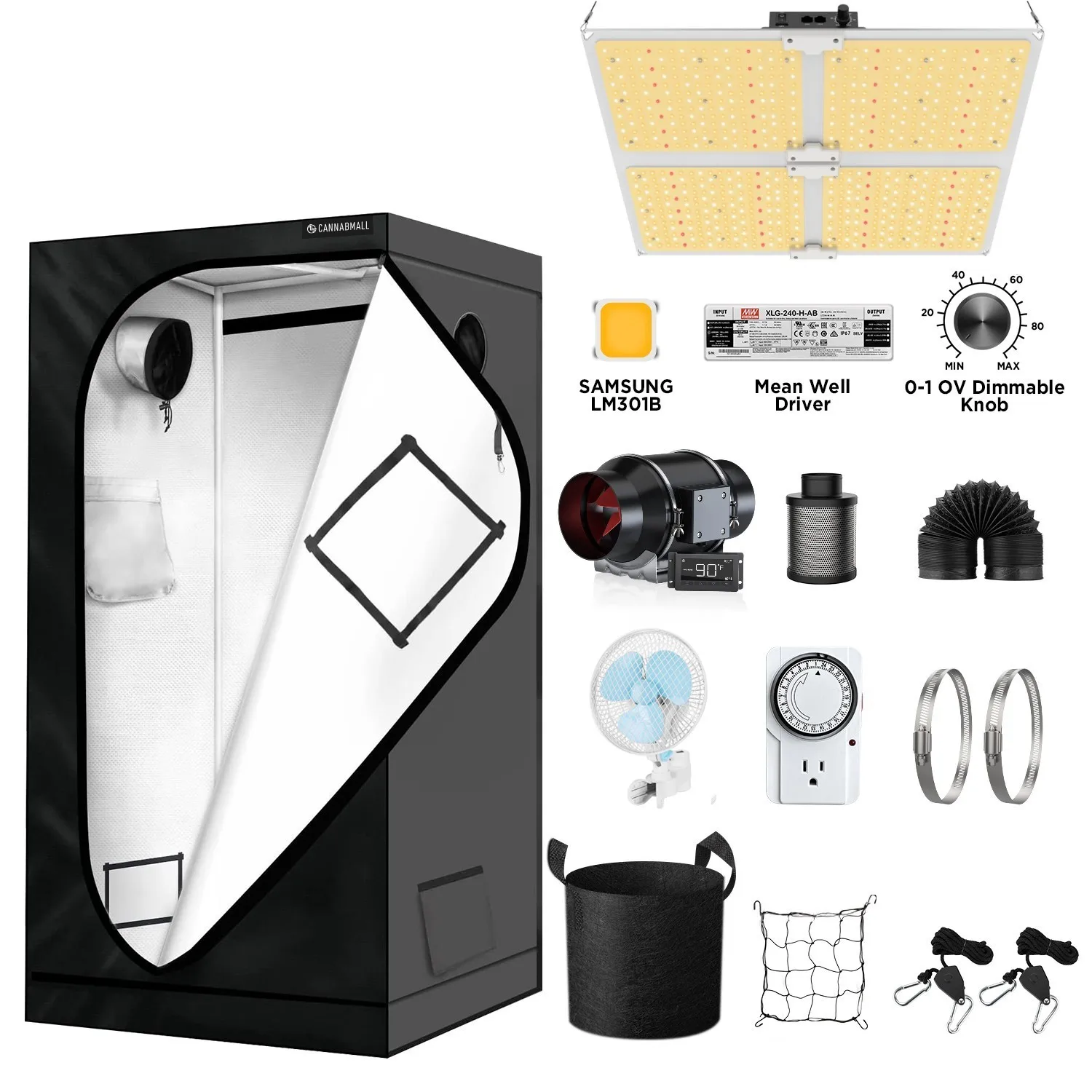 Умная палатка для выращивания растений, 120x120x200 см, Full kits1680D, тент для выращивания, светоотражающая ткань Оксфорд, гидропонная палатка для лекарственных растений