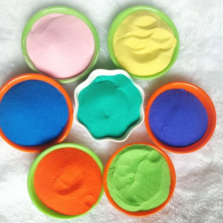 Распродажа и оптовая продажа Высококачественный красочный натуральный песок цветной песочный цвет для детей