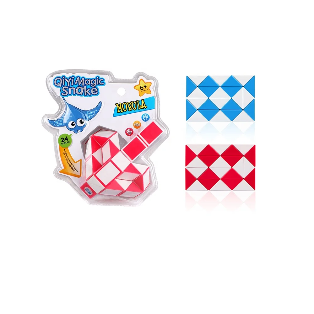 Educational Toys New Design 3D snake cube puzzle 24 Blocks Puzzle devil rays Collection Brain Teaser Toy  For Kids Adult