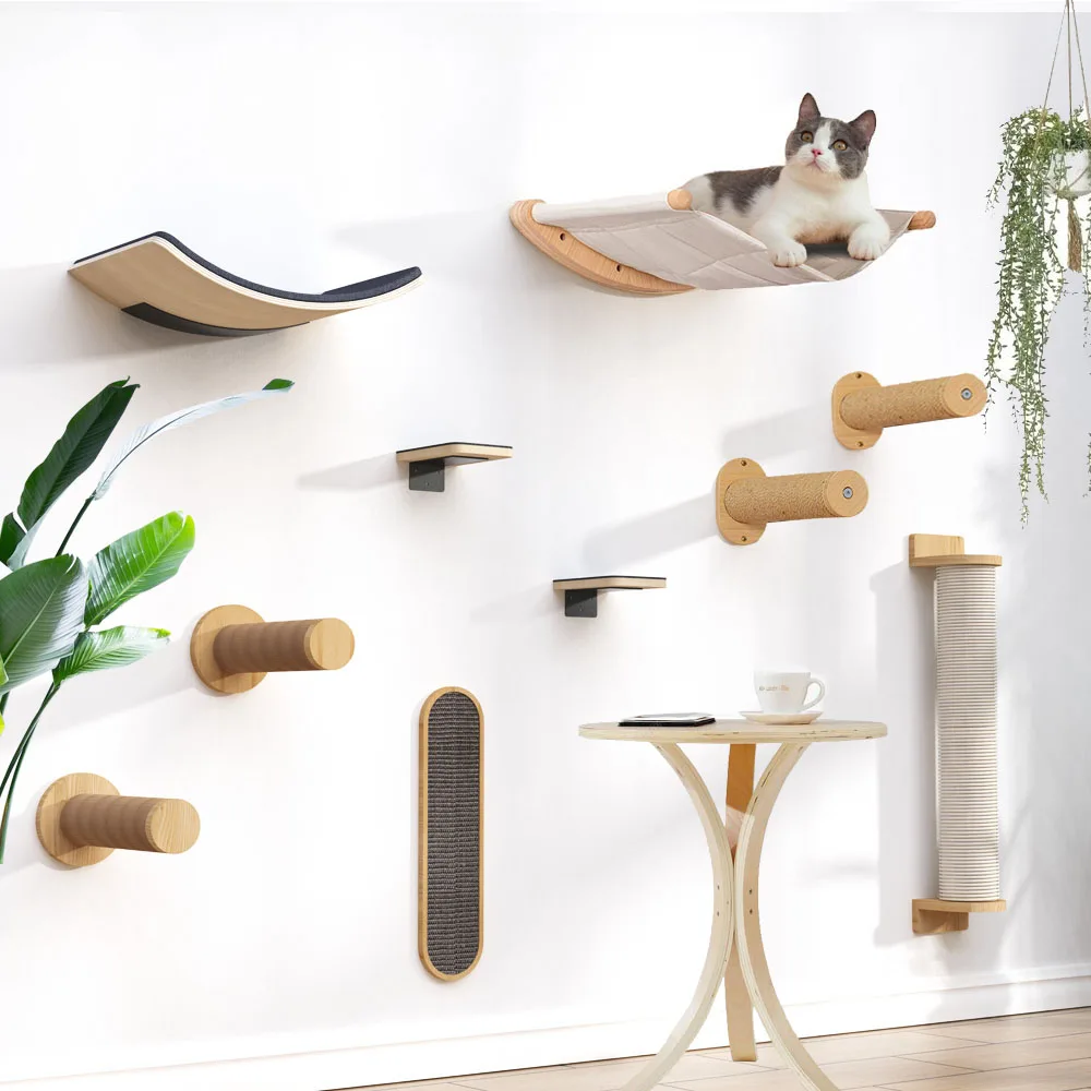 Hot selling cat tree for cat shelves Hanging platform diving platform and cat wall shelves