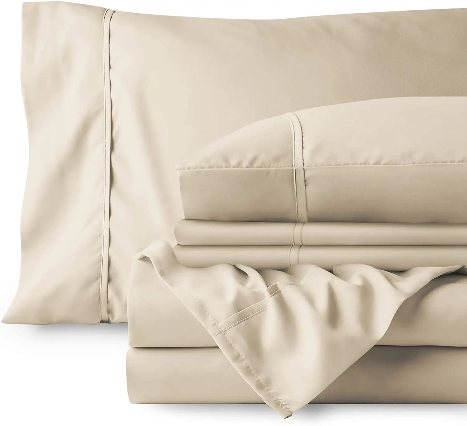 Factory Cheap bed linen Super warm polyester microfiber cream bed sheet with pillowcase set