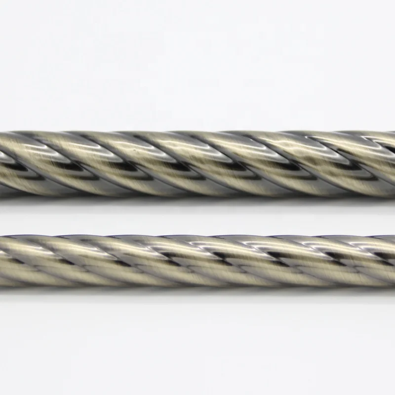 Low Price Iron Curtain Tube 28mm Curtains Pole Twist Pipe Morocco AB Color Curtain Rods