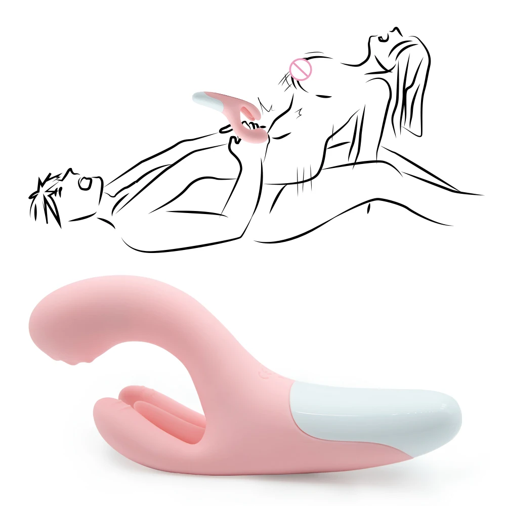 Rechargeable Waterproof Dildo Vibrator Clit Stimulator Massager with 10 Vibration Modes