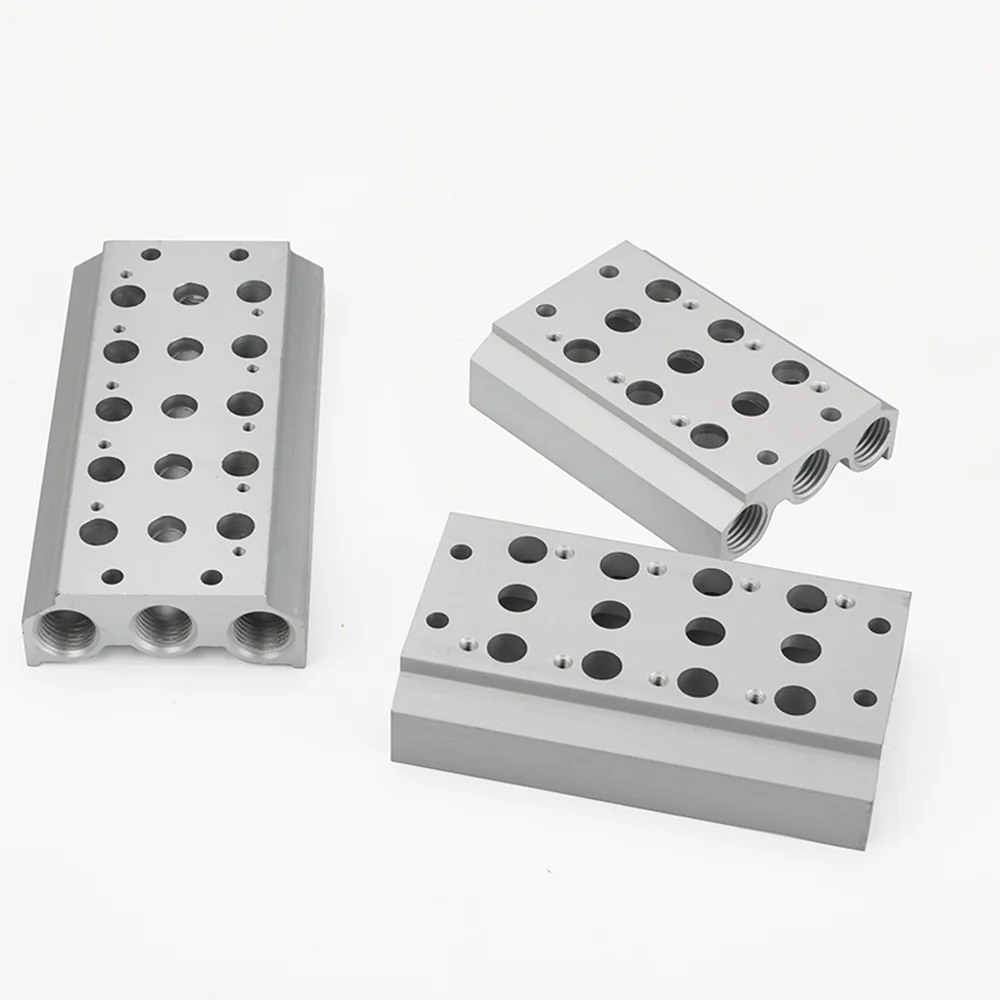 Pneumatic solenoid valve base 4V110-06 confluence plate 100M2F3F4F5F6F7F8F9F 10-position valve group air exhaust