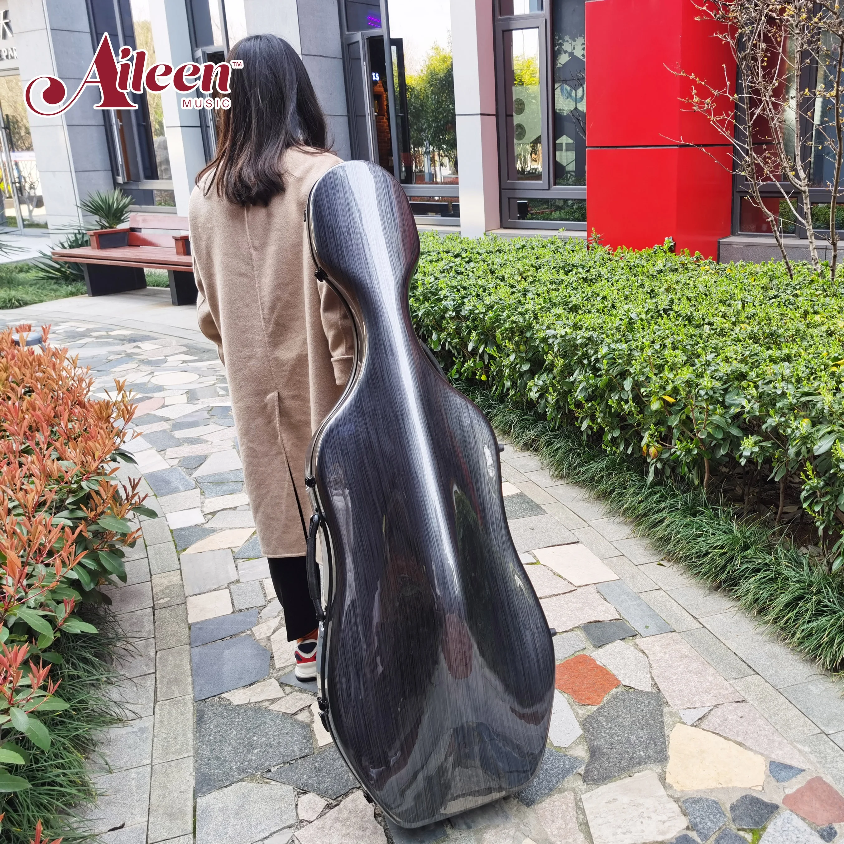 Aileen Best choice Composite material 4/4 Hard Cello Case (CSC-P303)