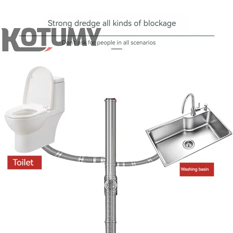 Electric Sewer Dredger Machine Toilet Unclogging Machine Dredger Toilet Dredger Household Automatic Pipe Dredging Machine 220V