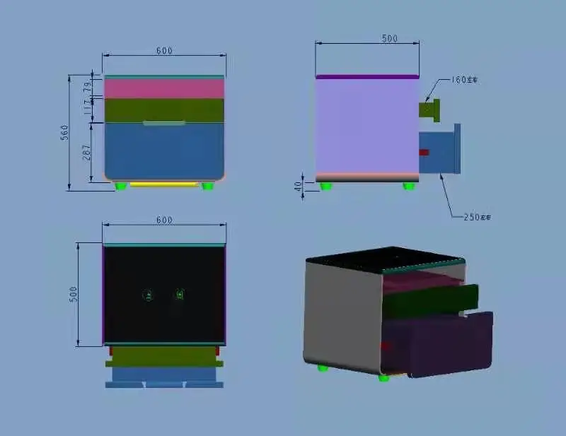
Newest design side table modern bedside table manually control led wireless charging sofa side tables white 
