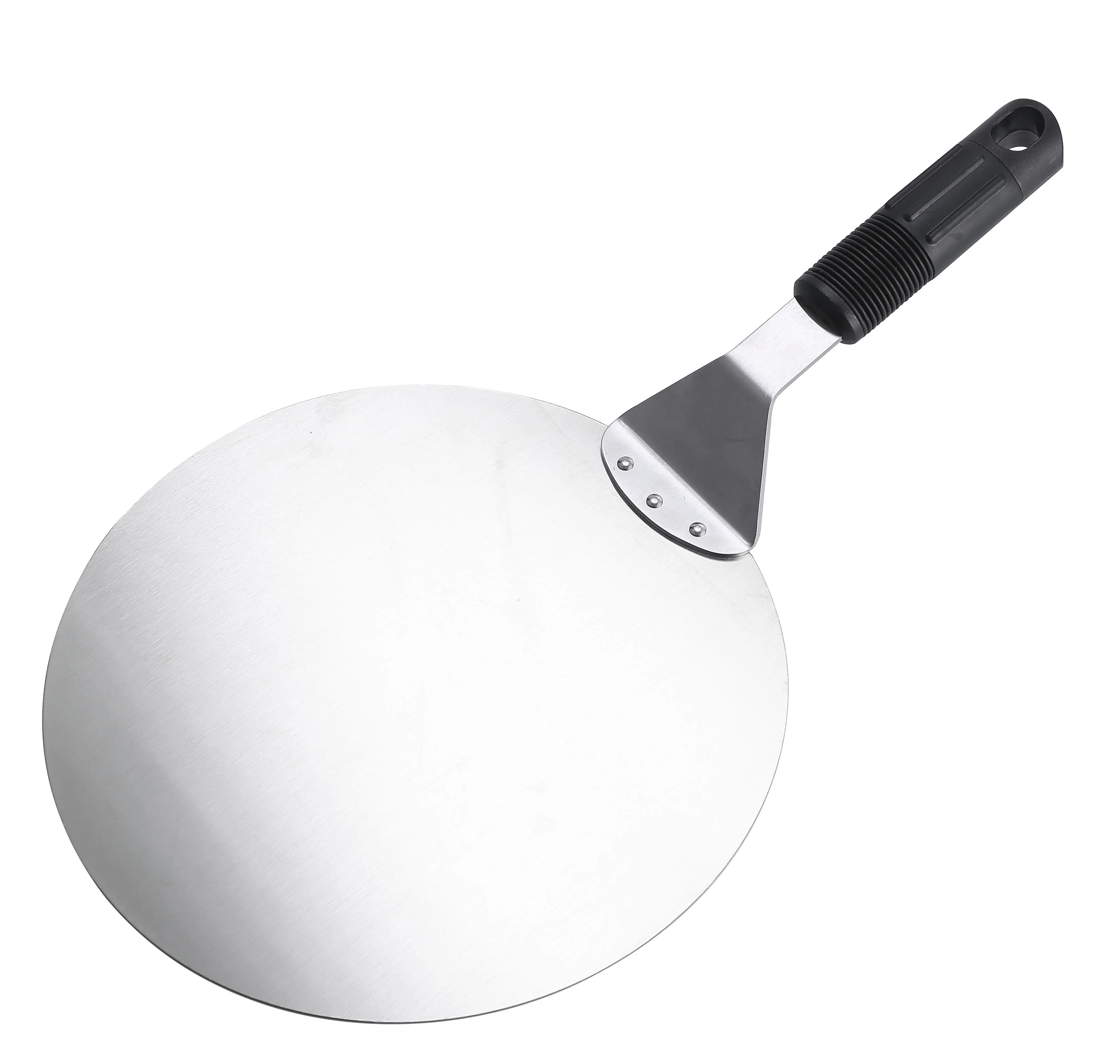 Bakeware Round Stainless Steel Pizza Peel Cake Spatula Pizza Cutter Shovel With Plastic Handle