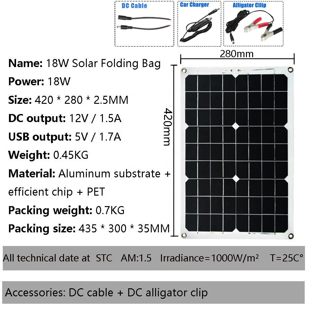 High Efficiency Waterproof 18V18W Semi-flexible Solar Energy Monocrystalline Solar panels