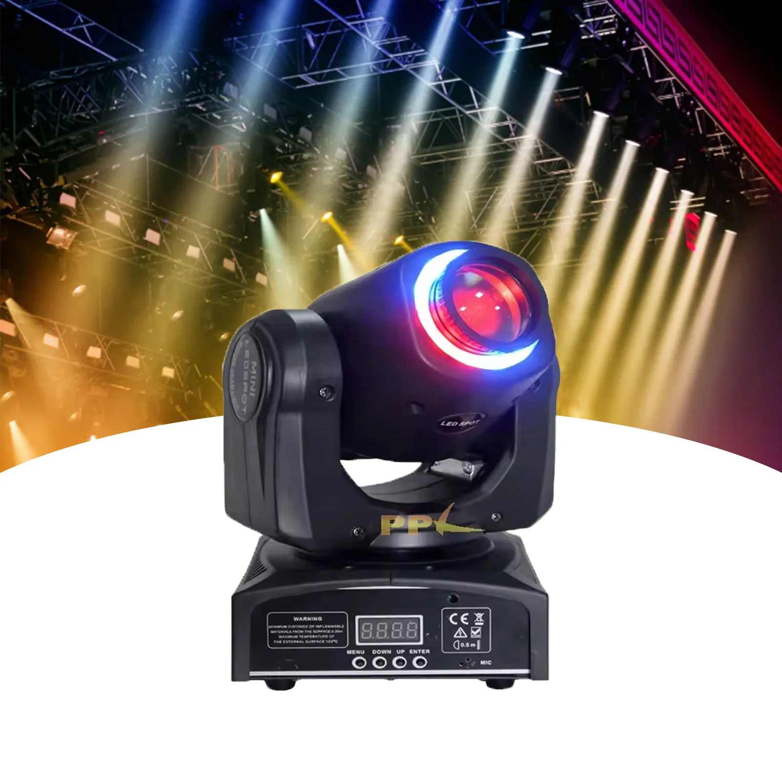 New Mini 30W LED Spot Wash Moving Head Lights 2in1 Stage Lights with Halo Rainbow Effect For Disco Stage Lighting