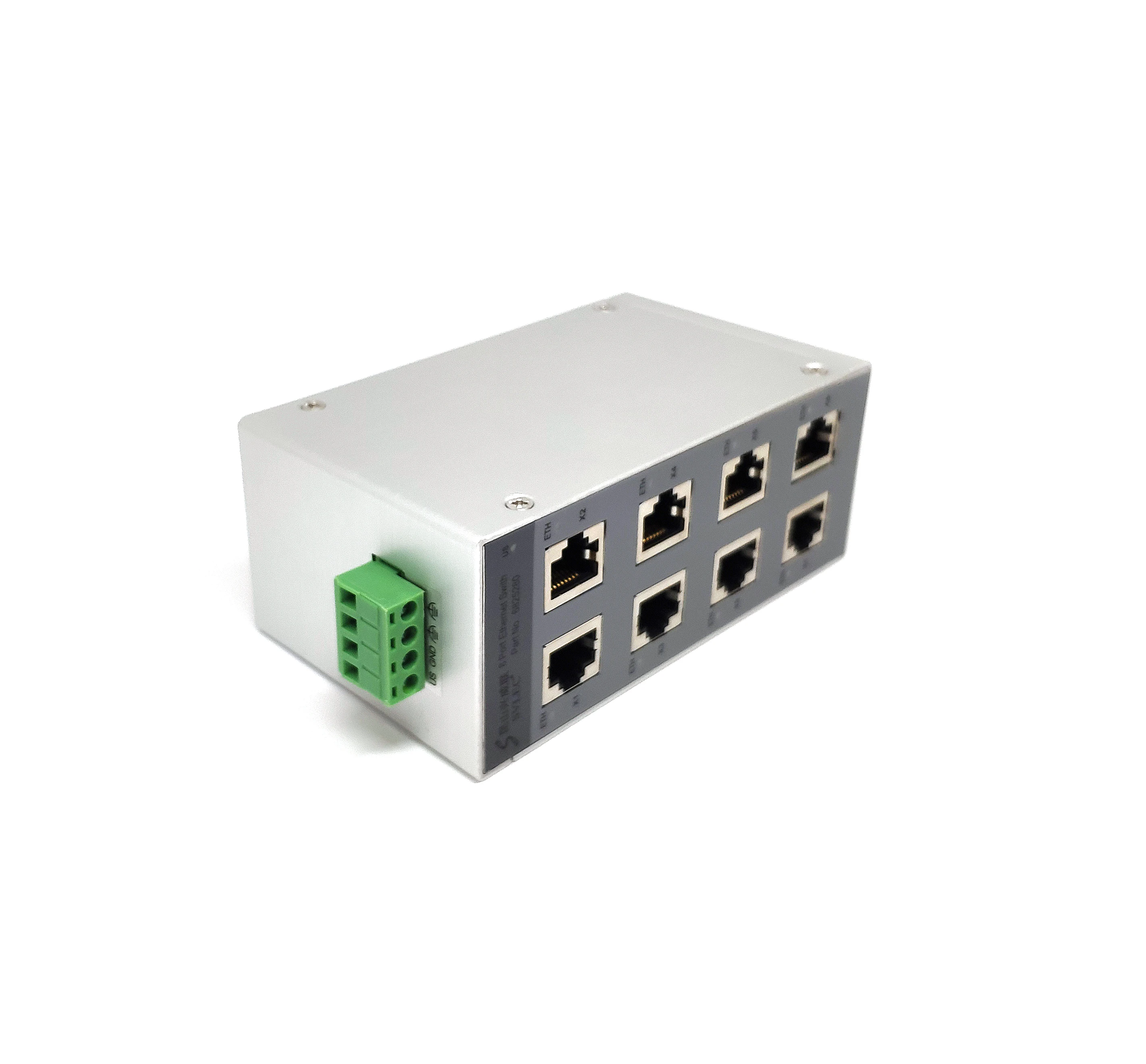  Промышленный Ethernet-коммутатор IP20 с 8 портами RJ45 100 1000 Мбит/с