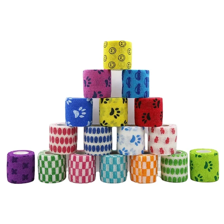 12 rolls elastic self-adhesive bandage compression elastic wrist support football basketball sports ankle support waist and knee