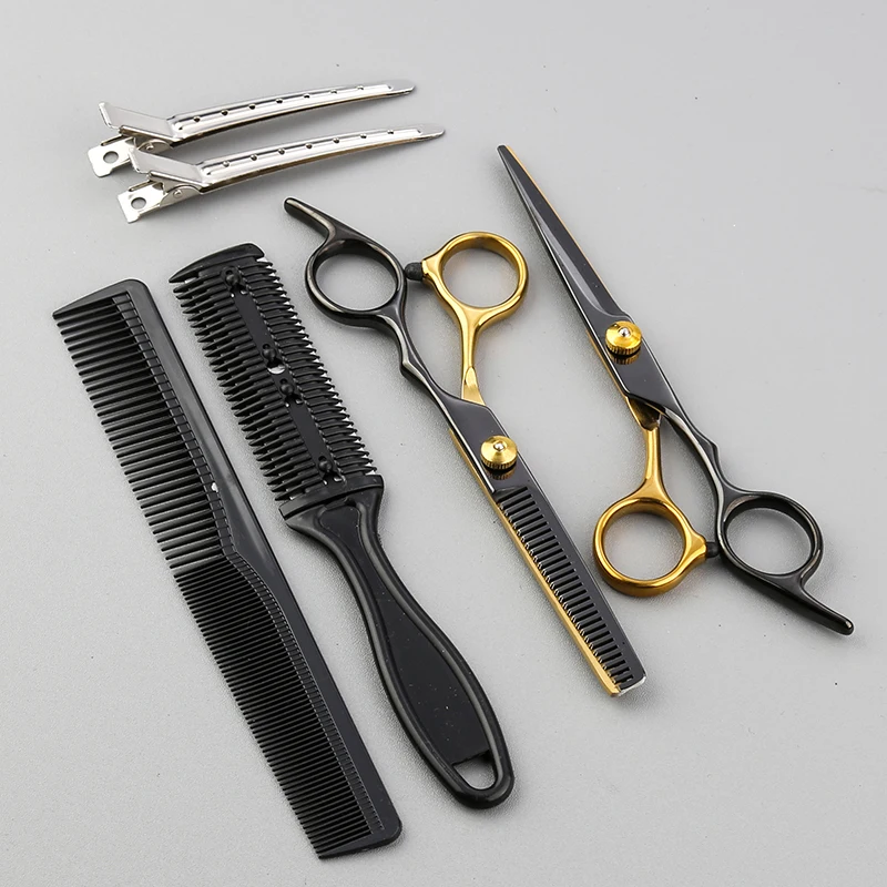 11PCS Hair Scissor set home use Hairdressing Scissors Kit Hair Clipper Thinning cutting Scissors Barber haircut sets For Barber